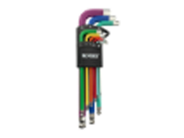 SET VAN 9 INBUSSLEUTELS BOL 1,5 >10MM- HOUDER - IR103618