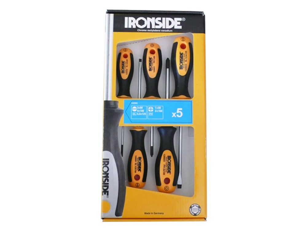 SCHROEVENDRAAIERS 5 STUKS SL/PH - ROND BLAD - IR120500