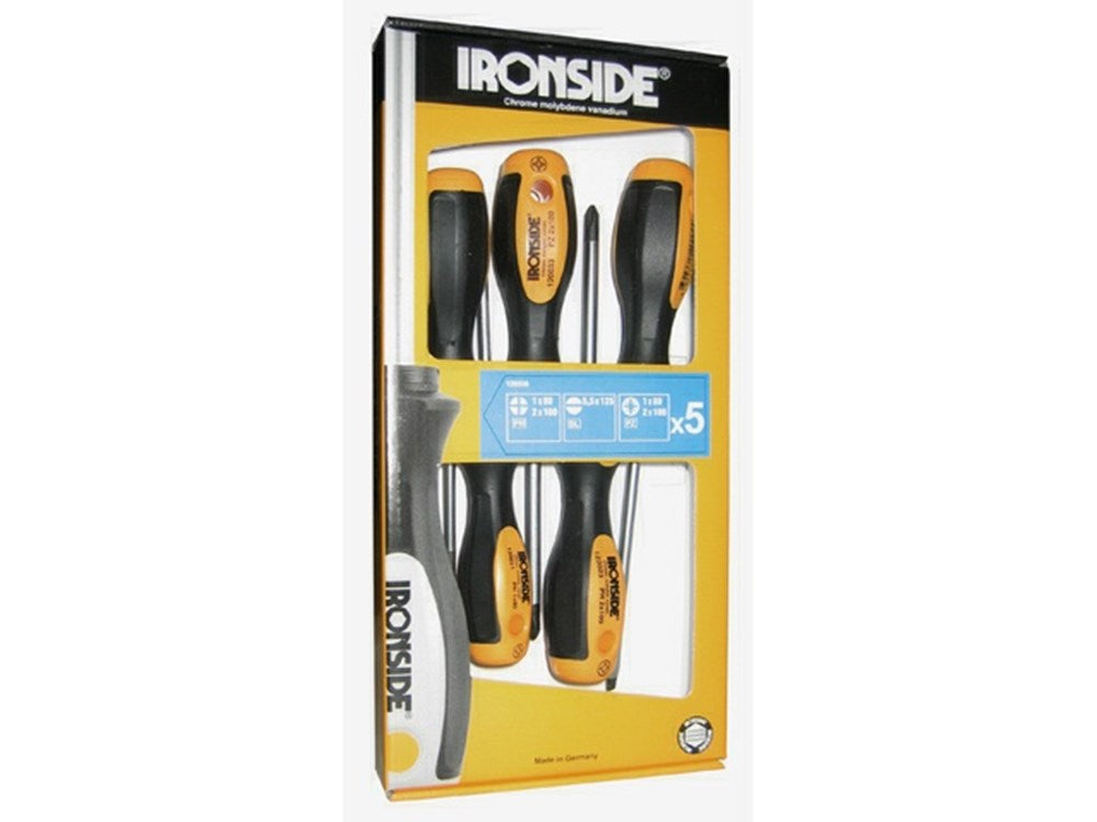 SCHROEVENDRAAIERS 5 STUKS SL/PZ/PH -ROND BLAD - IR120506