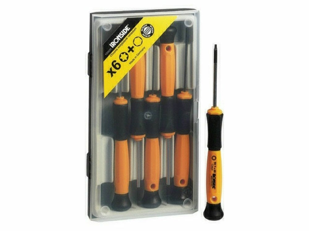 PRECISIE SCHROEVENDRAAIER 6 STKS (4TORX+2HEX) - IR120525
