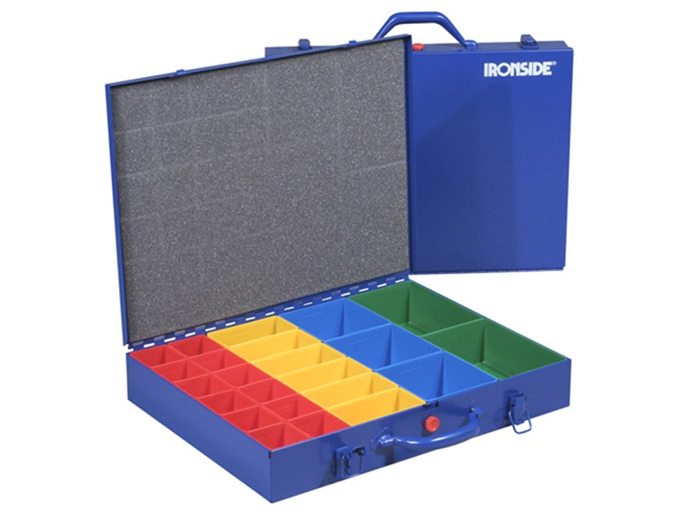 KOFFER METAAL BLAUW 23 VAKKEN 440X355X66MM - IR191102