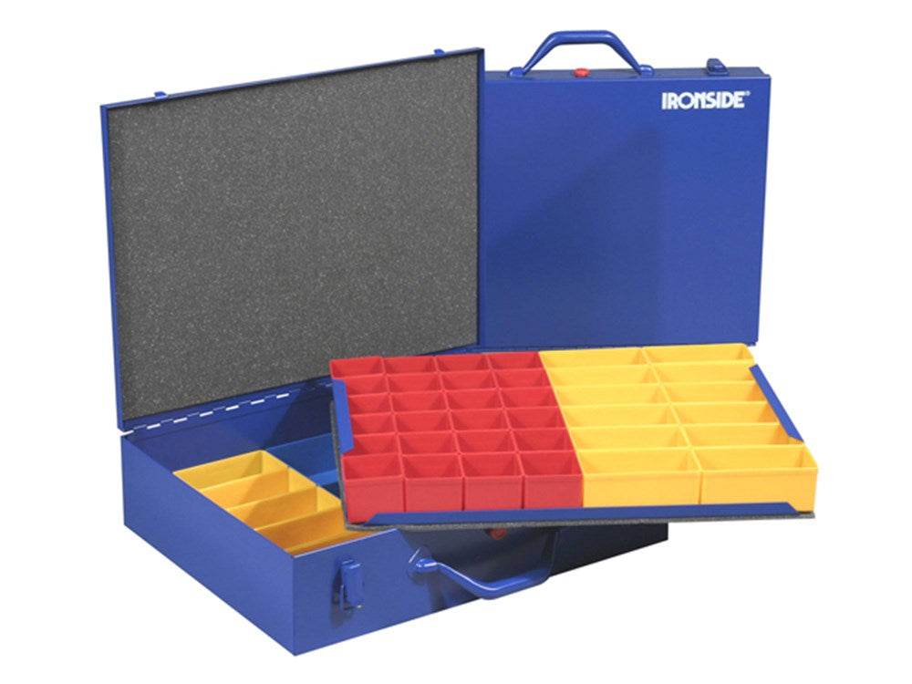 KOFFER METAAL BLAUW 59 VAKKEN 440X355X105MM - IR191104