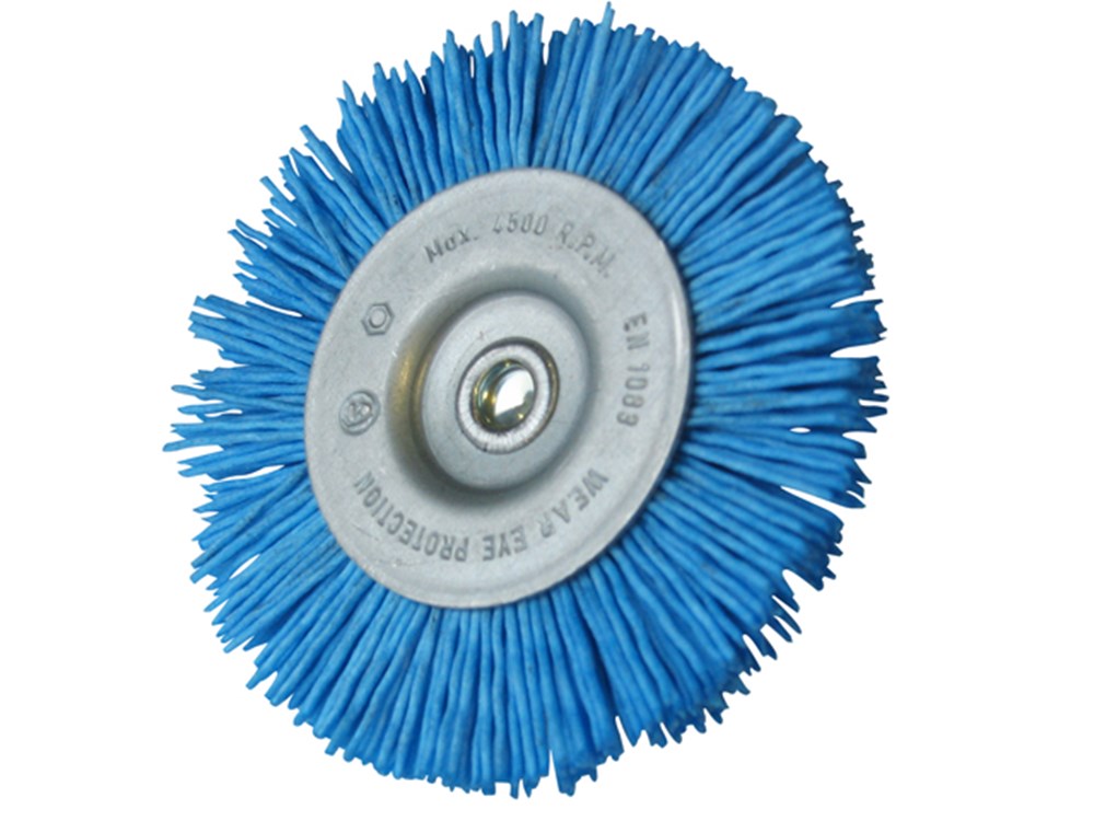 RONDE NYLON SCHUURBORST. D75X10 FIJN-BLAUW - IR243044