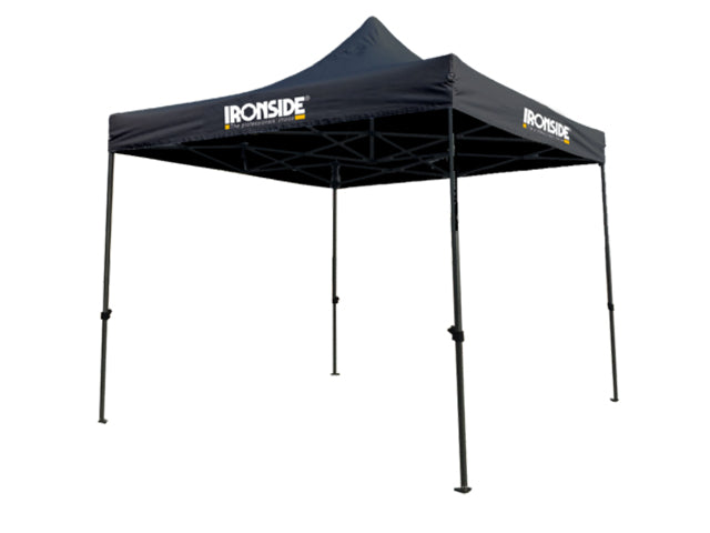 WERFTENT OPEN ZWART 3X3M STAAL+LOGO - IR900031