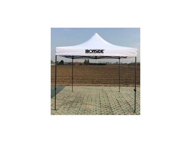 WERFTENT OPEN WIT 3X3M STAAL + LOGO - IR980176
