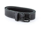 Riem met gesp zwart leder 130cmx40mm